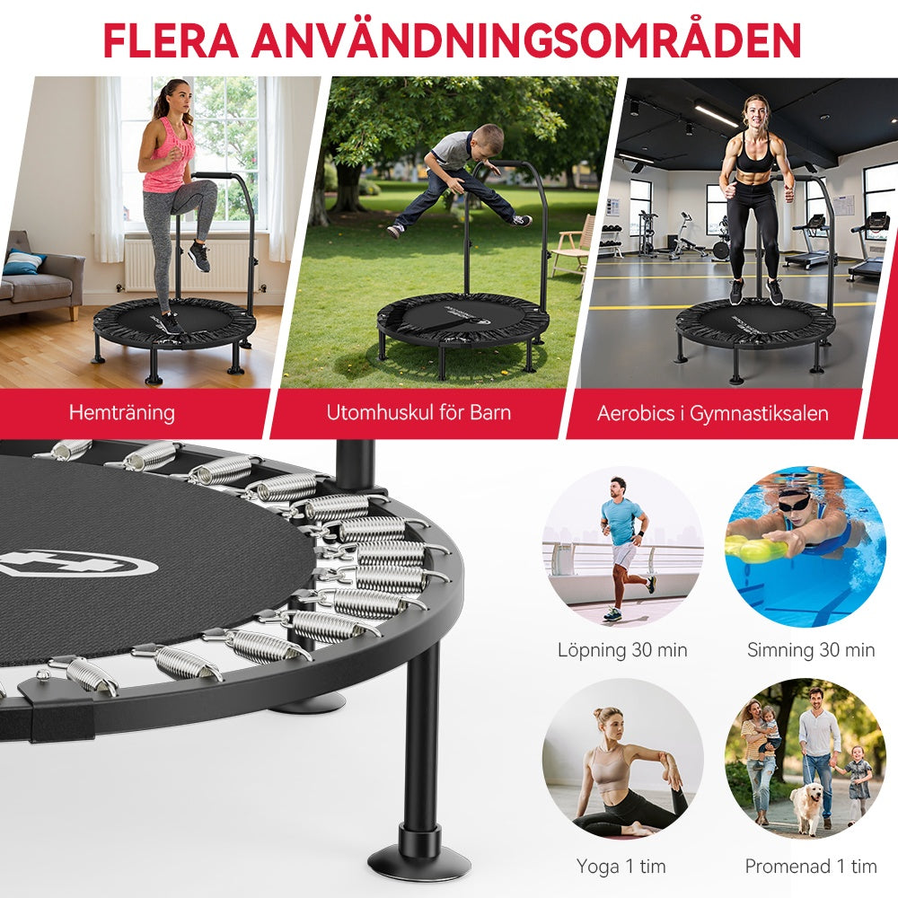 40-Tums Hopfällbar Trampolin