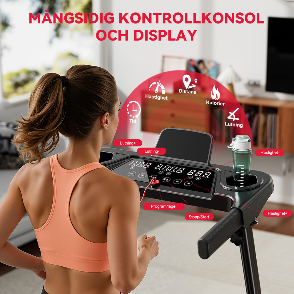 Fällbart Löpband Q5 med Lutning, Borstlös Motor, Hastighet 1-12KM/H