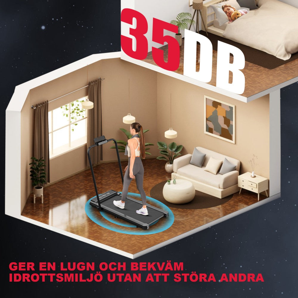 Fällbart Löpband Q2 Pro, Hastighet 1-10KM/H