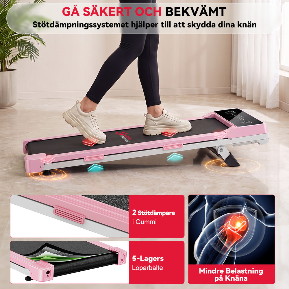 Löpband Q2 Pro med Borstlös Motor, Hastighet 1–10 km/h, 5 % Manuell Lutning (Ny Version)