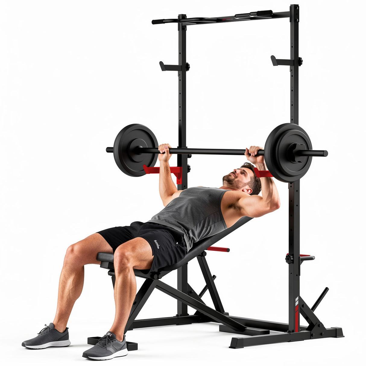 Knäböj Half Rack med Pull-Up-Stång