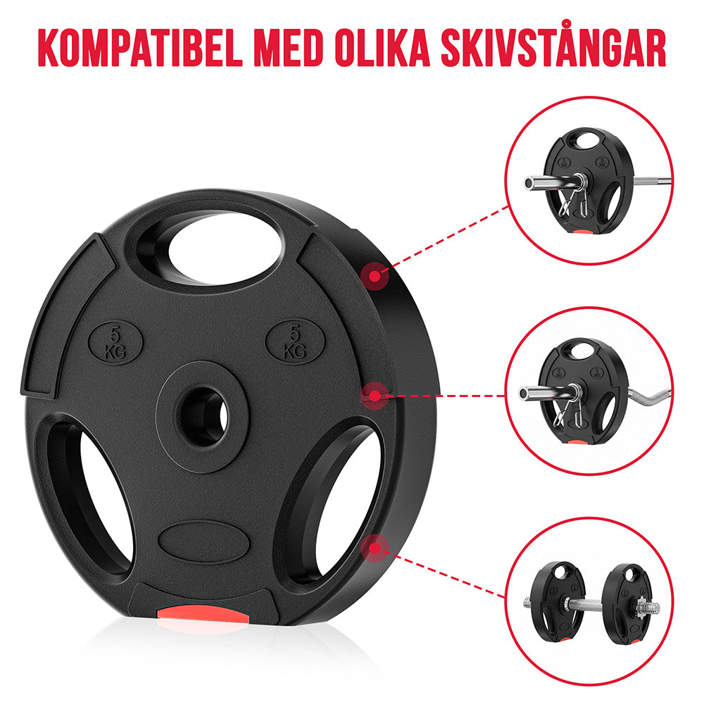 1 Tum Standardviktskivor, 5 x 5KG