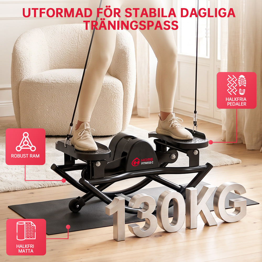 U-Formade Laterala Stepmaskin, med Motståndsband och Halkfri Matta