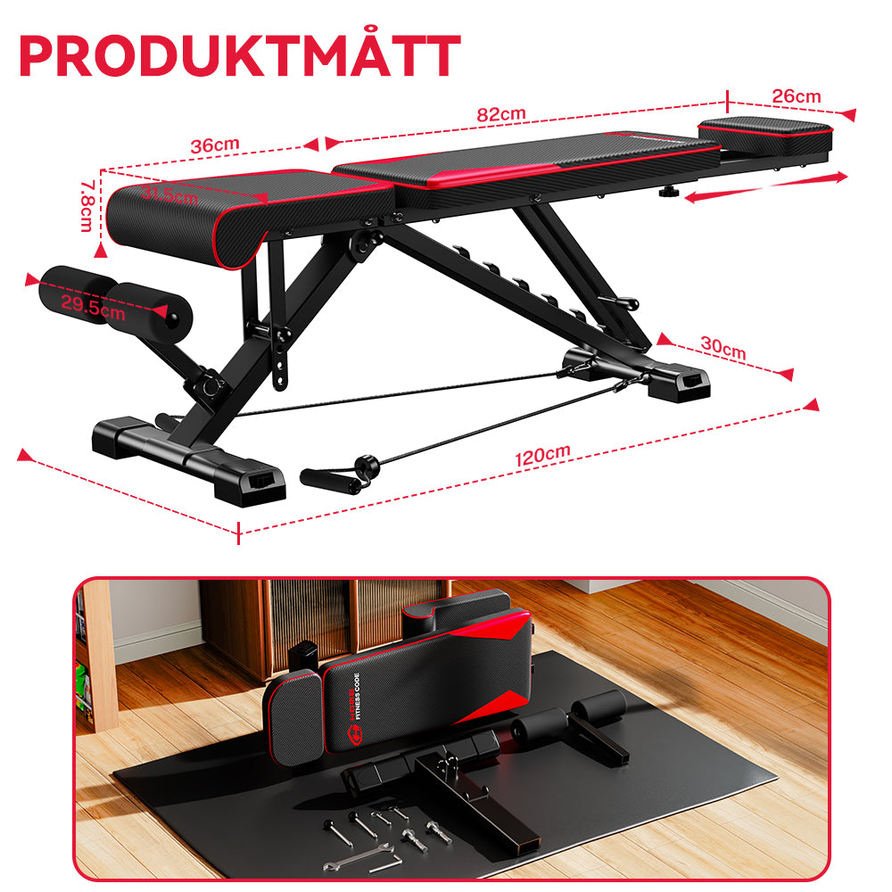 Hopfällbar Träningsbänk