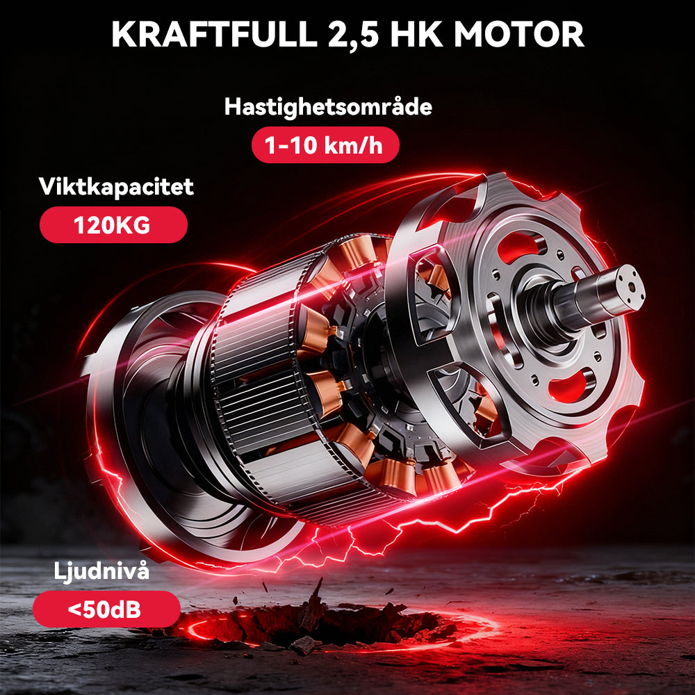 Löpband C1, Hastighet 1-10KM/H, 5 % Manuell Lutning