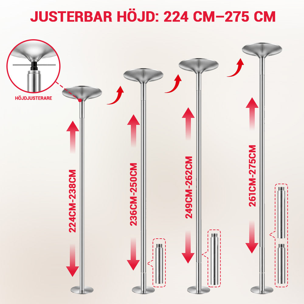 Höjdjusterbar Dansstång