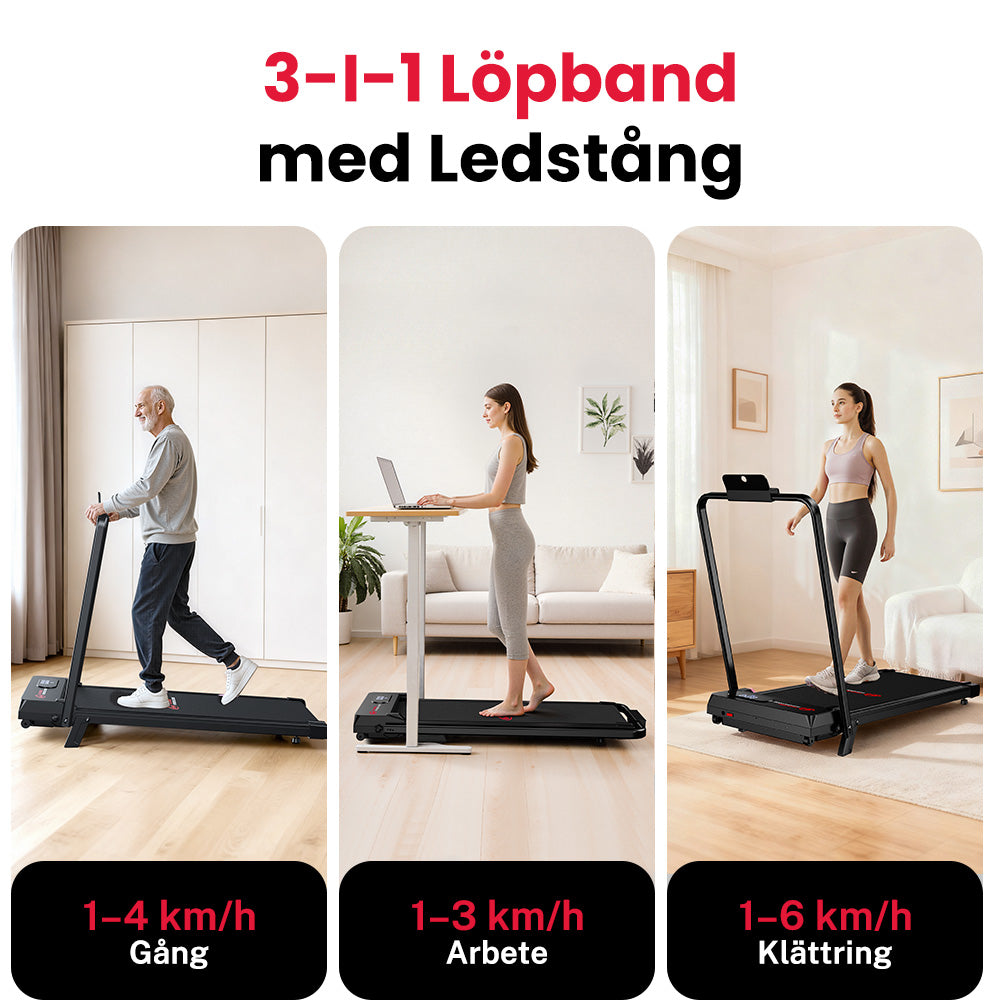 Löpband T7, Hastighet 1-6KM/H, 5 % Manuell Lutning