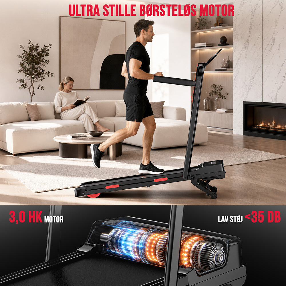 Löpband Y5 med Borstlös Motor, 0%-15% Automatisk Lutning