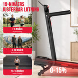 Löpband Y5 med Borstlös Motor, Hastighet 1-10KM/H, 0%-15% Automatisk Lutning