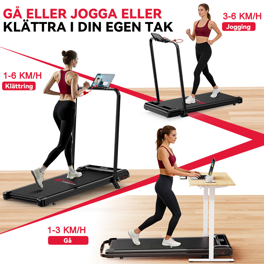 Löpband Z3 med Borstlös Motor, Hastighet 1–6 km/h, 5 % Manuell Lutning
