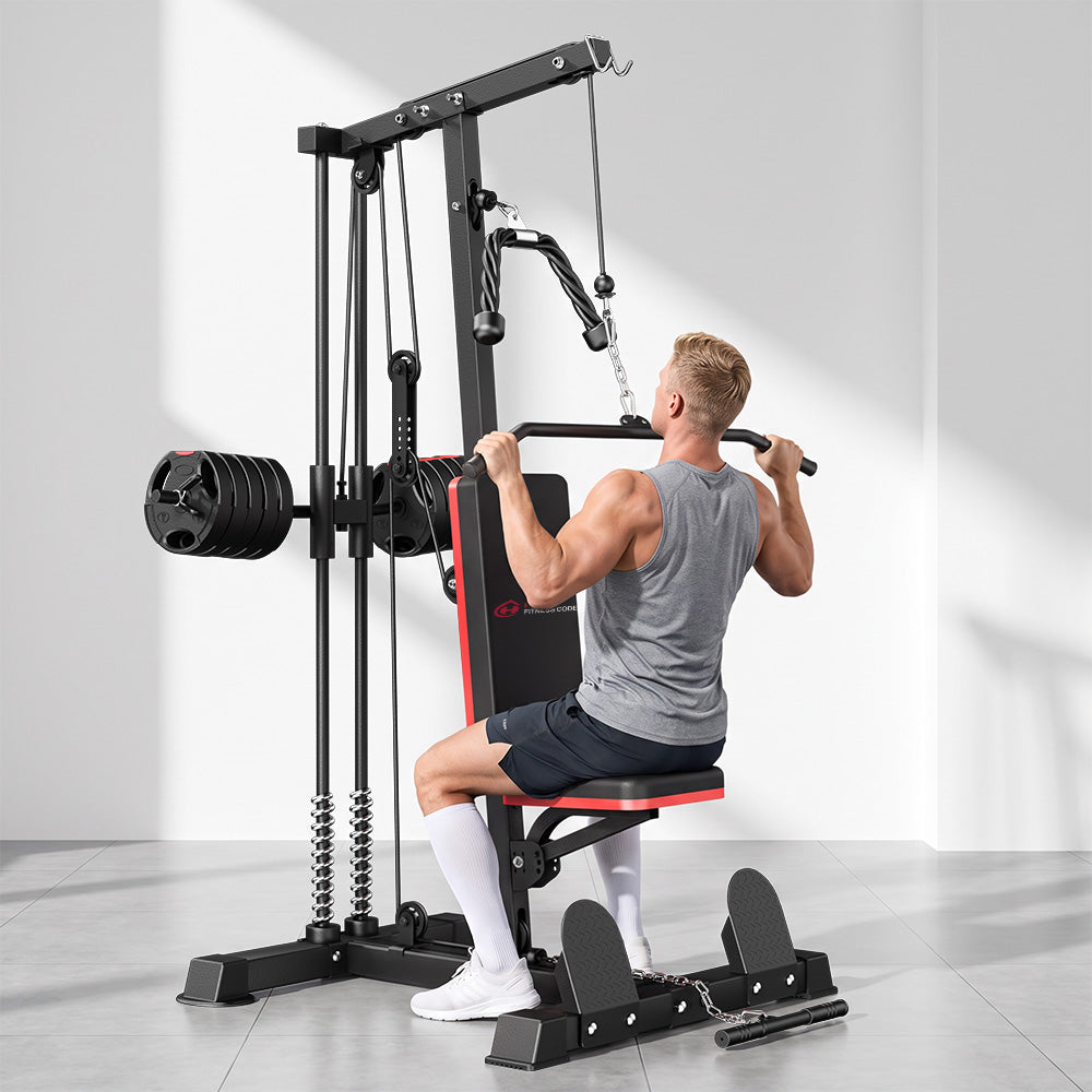 Lat Pulldown-Maskin med Hög och Låg Remskiva