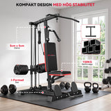 Lat Pulldown-Maskin med Hög och Låg Remskiva