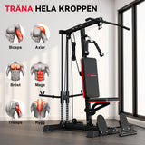 Lat Pulldown-Maskin med Hög och Låg Remskiva