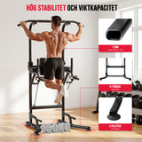 Power Tower Pull Up Bar A1, med Motståndsband