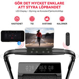 Fällbart Löpband Q2 Pro med Borstlös Motor, Hastighet 1–10 km/h, 5 % Manuell Lutning (Ny Version)
