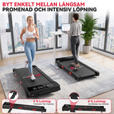 Löpband Q2 Pro med Borstlös Motor, Hastighet 1–10 km/h, 5 % Manuell Lutning (Ny Version)