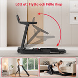 Fällbart Löpband Q8, Hastighet 1-12 KM/H, 5% Manuell Lutning
