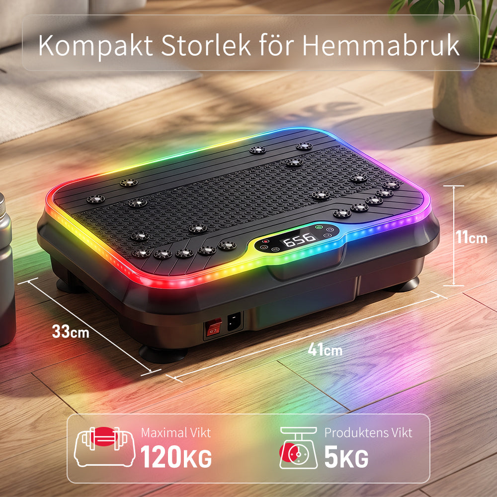 Fitness Vibrationsplatta F1, 250 Intensitetsnivåer