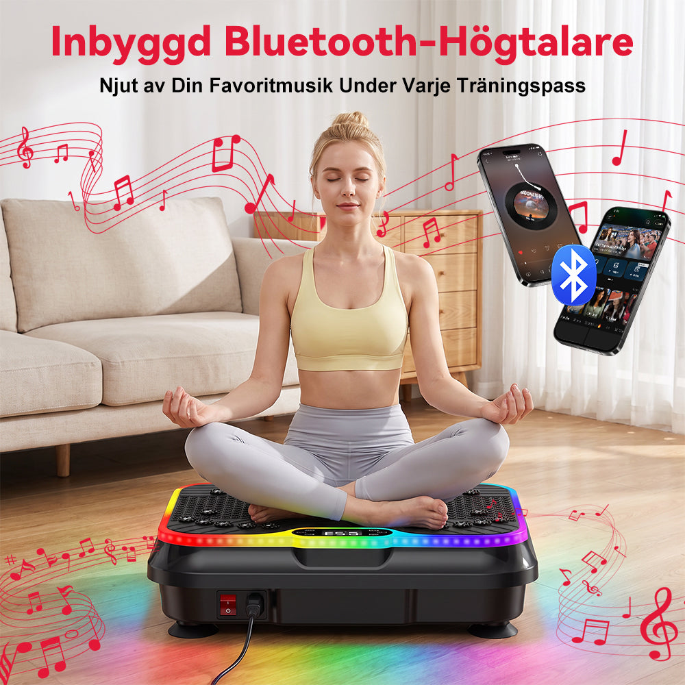 Fitness Vibrationsplatta F1, 250 Intensitetsnivåer