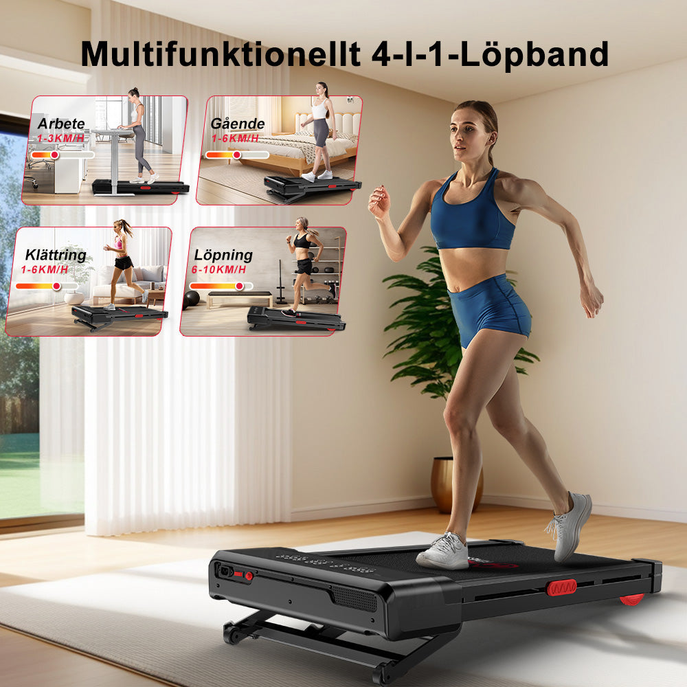 Löpband Y1 med 0-12 % Automatisk Lutning, Hastighet 1-10KM/H